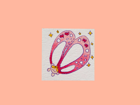 Heart Fairy Original Artwork | Cute Original Art | Mini Art